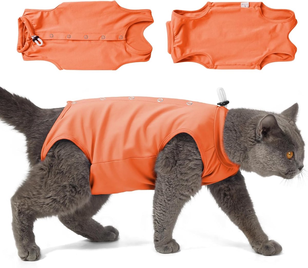 Medische behandeling, chirurgische behandeling, jumpsuit, body voor kittens na operatie, overall, operaties, pak (oranje, S)