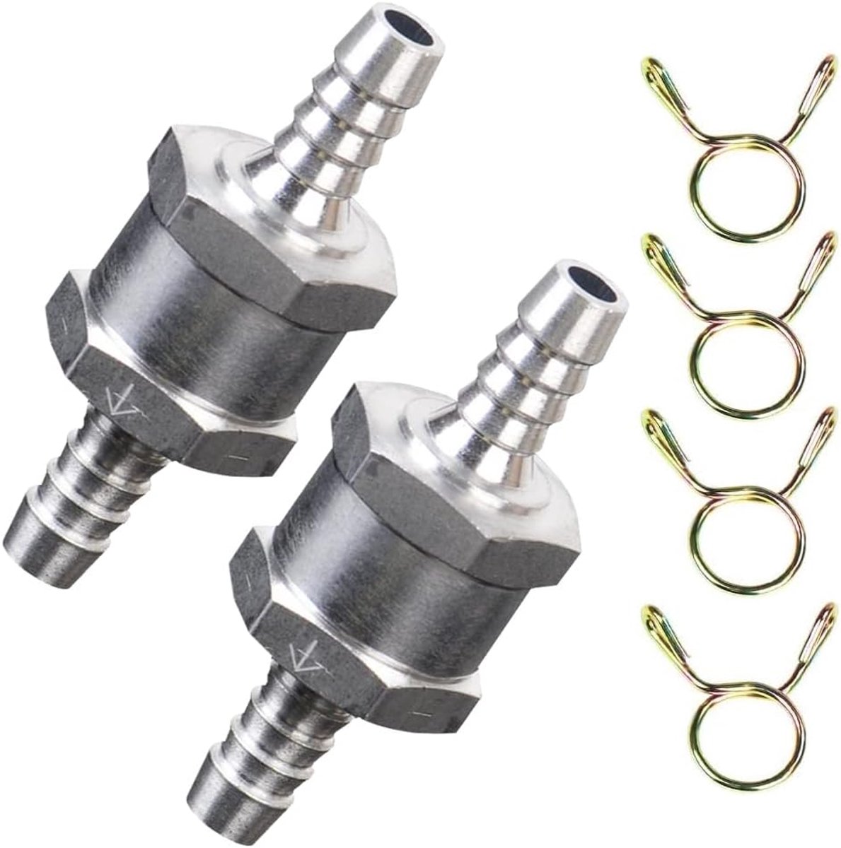 zonder terugkeer, brandstofterughoudventiel, 6 mm, benzine en dieselbesturing van aluminiumlegering Tokaneit