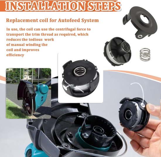 Spoelen voor Makita 196146-9/195858-1 (6 spoelen + 2 doppen + 2 veren) — afbeelding 3