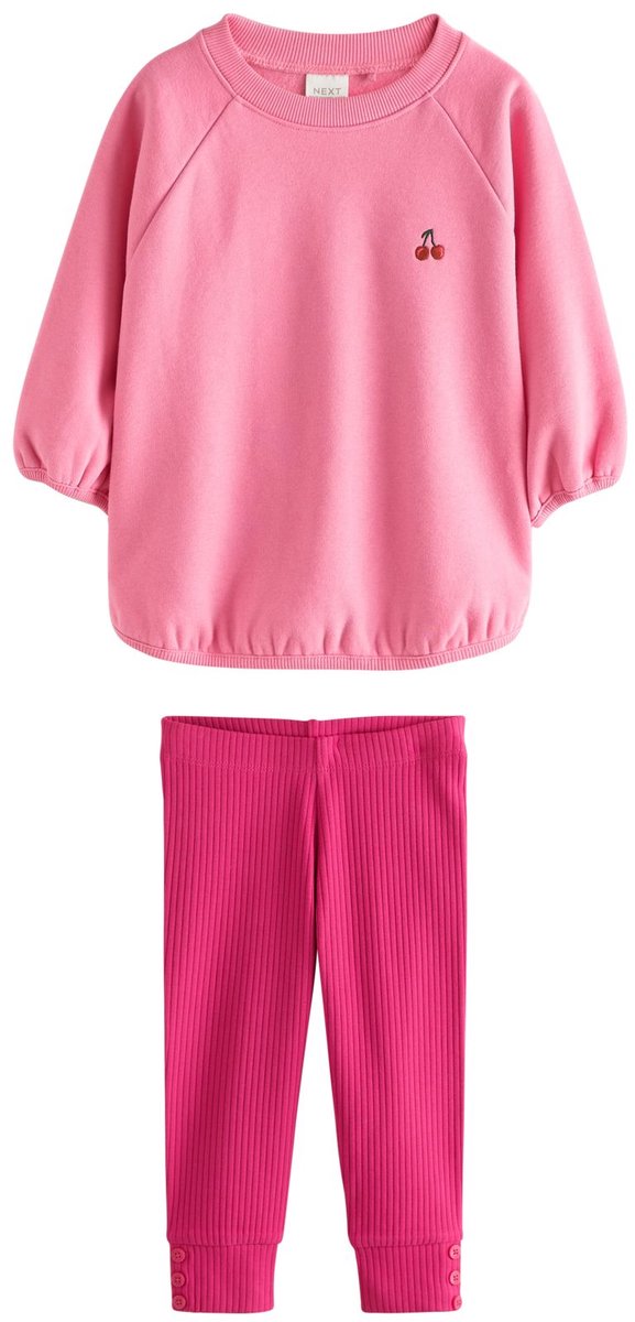 Next - Meisjes - Set van sweatshirt en legging - Roze