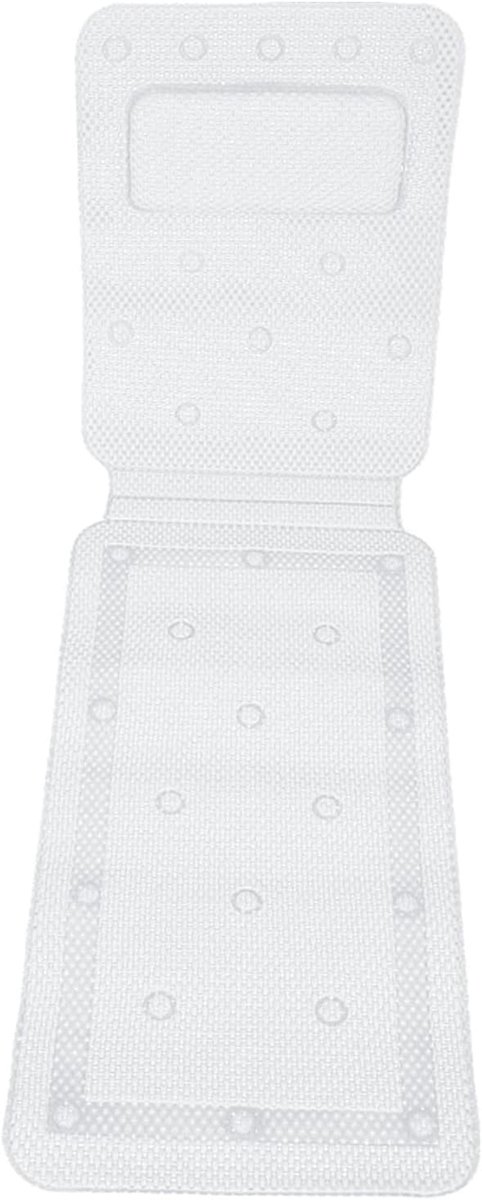 SnelShoppen - 125 x 36 cm Badmat PVC Volledige Lichaam Spa Badmatras Antislip Kussen Zacht Gevoel Ademend