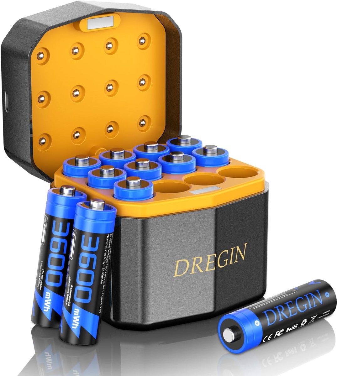 Oplaadbare AA batterijen 12-pack - Lithium 1,5 V - Hoge capaciteit 3600 mWh - Langdurig gebruik - SnelShoppen