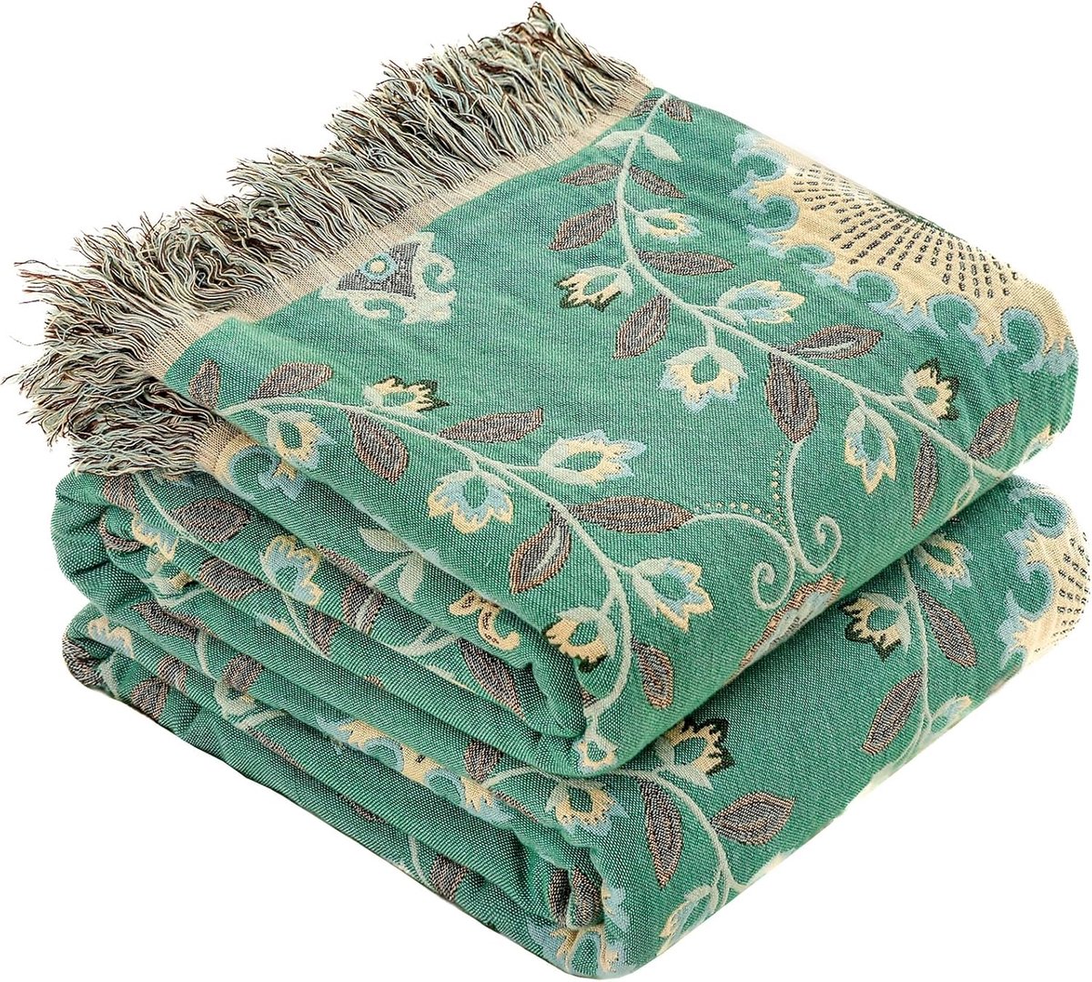 Plaid 150 x 200 cm - 100% Katoen - Dubbelzijdig geweven - Ideaal als bankdeken - ShopVlot
