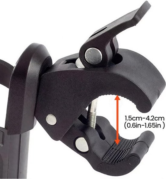 Daity Drinkfleshouder - Bidonhouder -Bidonhouder fiets - Universele bekerhouder - Mountainbikes - Fiets - Universele bekerhouder voor fietsen - Trolleys of rollators - Zwart — afbeelding 2