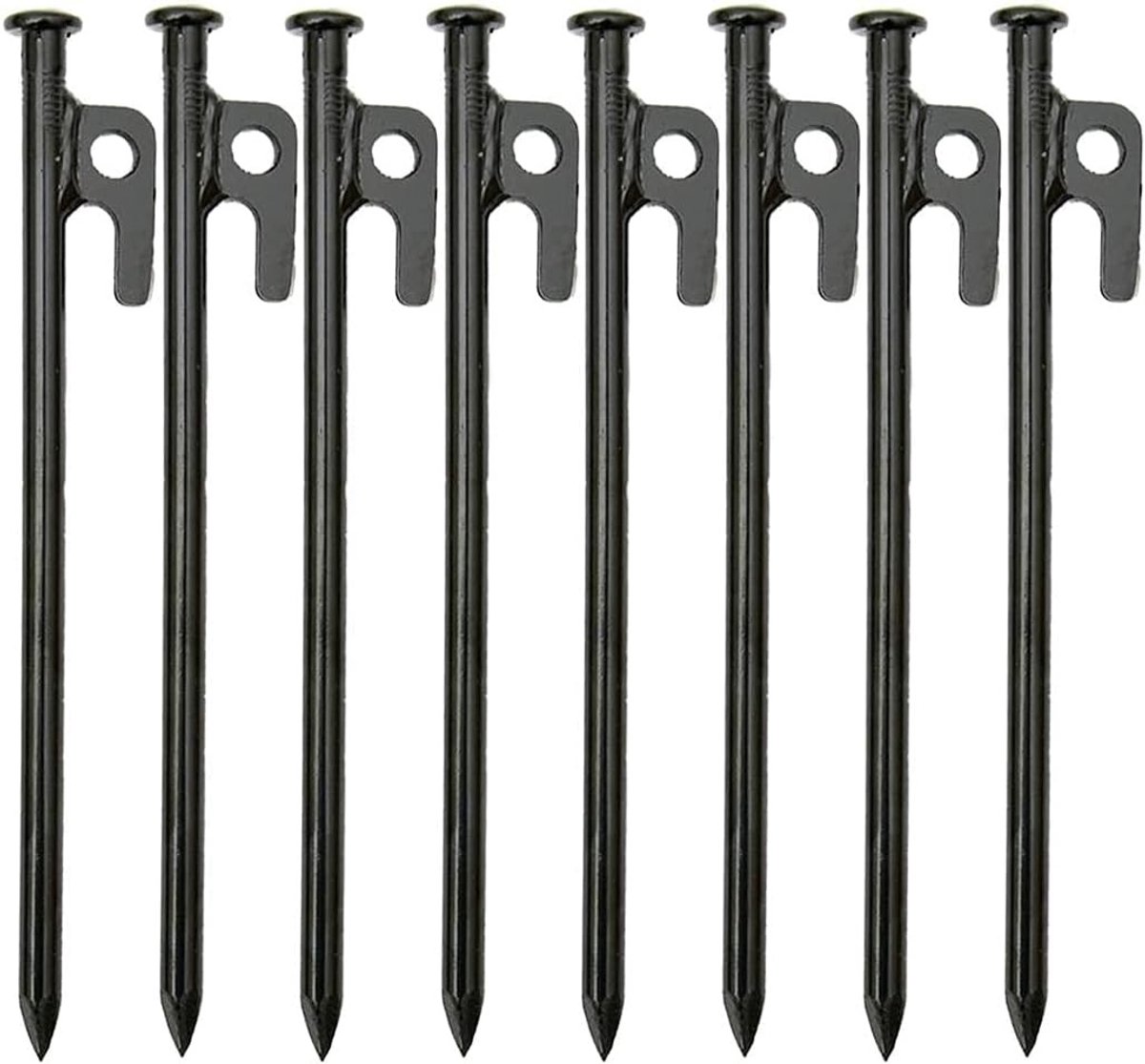 Zware Tentharingen 20 cm - 8 Stuks - Gesmeed Staal - Camping - Haak en Gat - Outdoor Reis - Wandelen - Tuinieren - Harde Grond - Rotsachtig