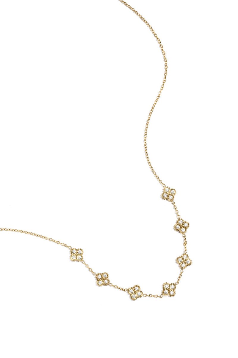 Clover - Ketting - Stainless Steel - - Goud