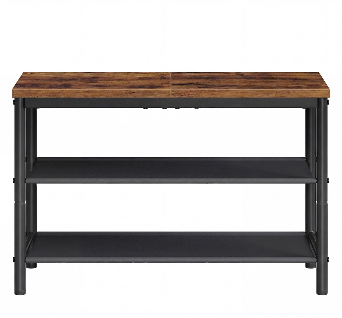 Metalen schoenenrek met 3 niveaus - 30 x 75 x 50,5 cm - Bruin