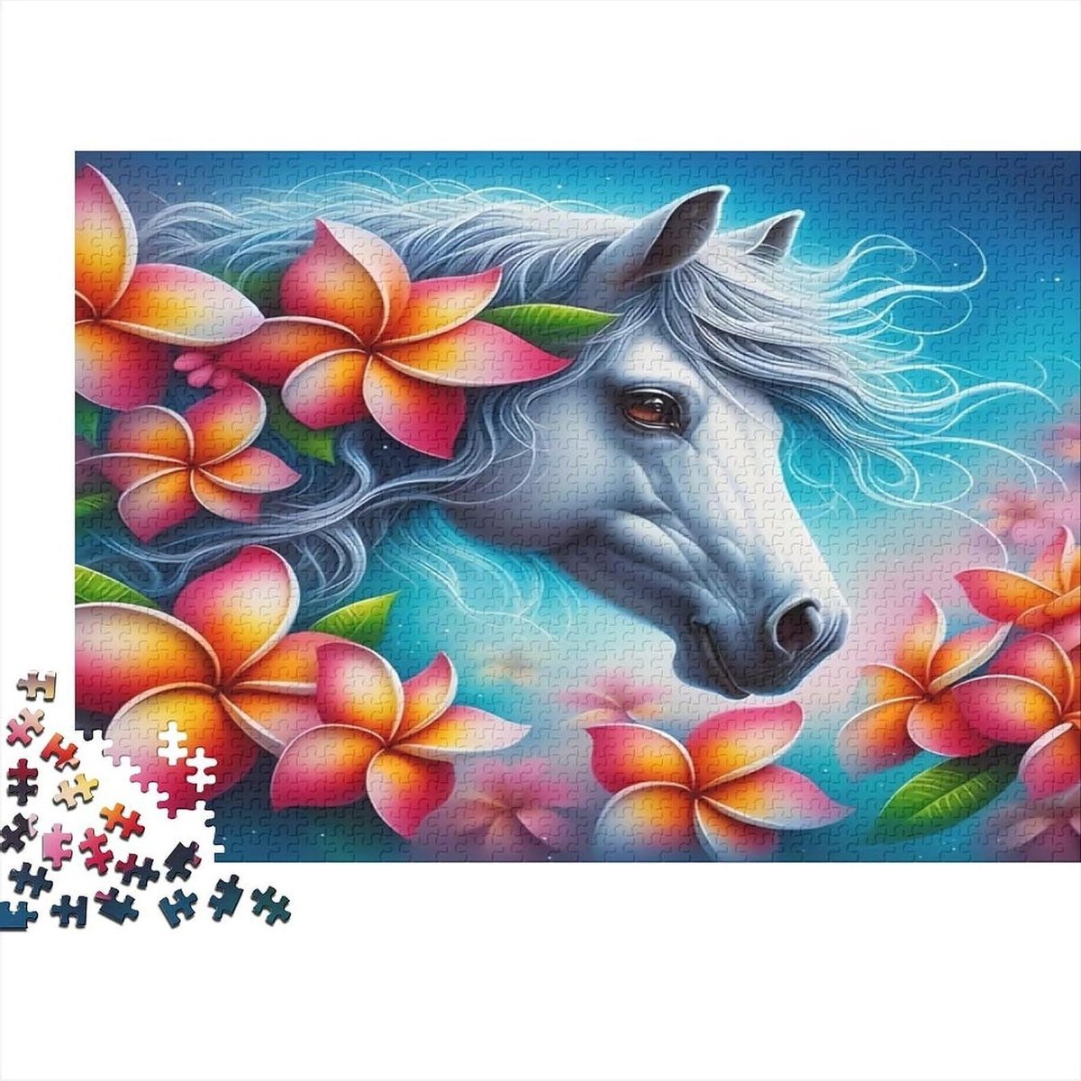Bloemen Puzzel - Volwassen Puzzel - Familie Ontspanning - 1000 Stukjes - 38x26 cm - Stijl