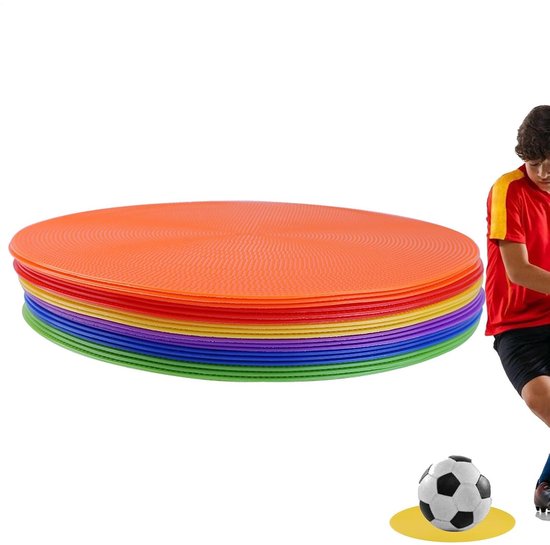 Markeringsplaten Voetbal - Schijven set - Sporttraining Verbeteren - Antislip PVC Materiaal - 10 stuks - Meerdere kleuren — afbeelding 2