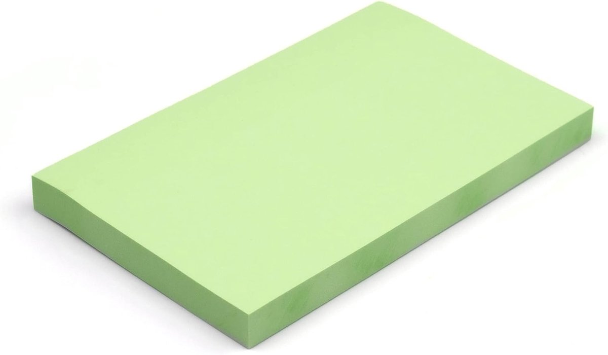 Plaknotities Blokken - Zelfklevende Vellen - Berichten Noteren - Verwijdert Zonder Sporen - 12 Blokken 76x127mm - Pastelgroen