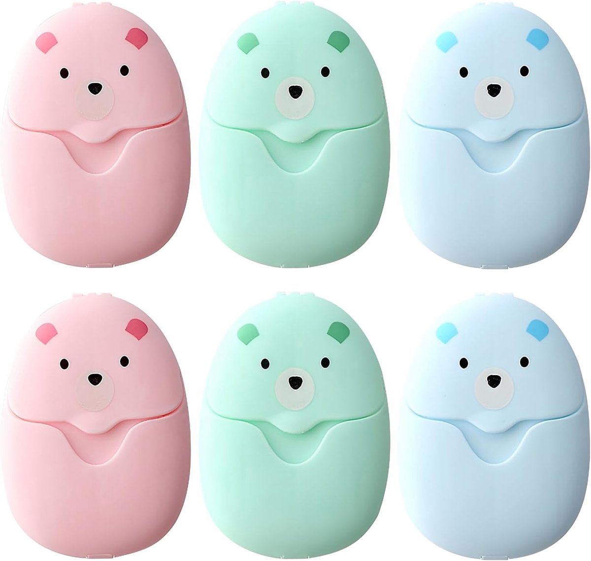 SnelShoppen - 6 doosjes (300 vellen) Draagbare Mini-Zeepvellen, Reiszeep, Papieren Zeep voor Handen en Lichaam, Biologisch Afbreekbaar, Ideaal voor Ka