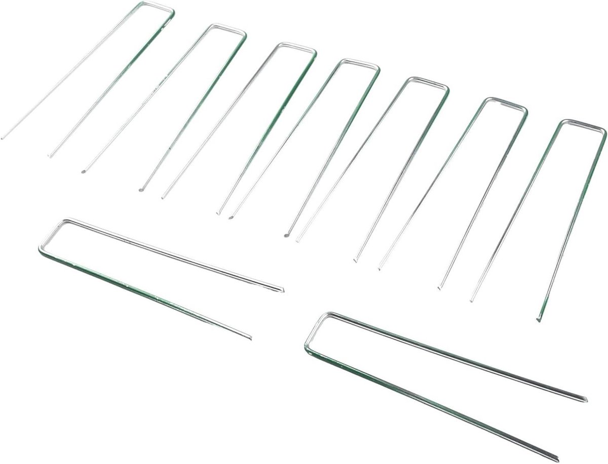 U Pinnen - Grondpennen Kunstgras - Gazon Bevestigen - Gegalvaniseerd Staal - 150 mm - Zilverkleurig