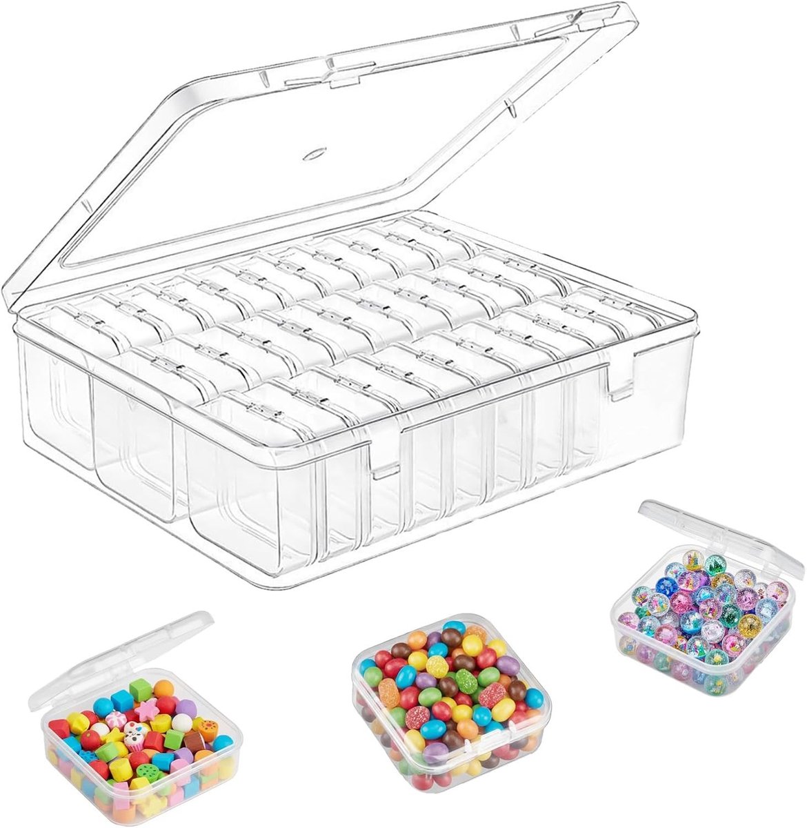 30 Stuks Kleine Opbergdozen voor Onderdelen, Mini Opbergdozen voor Organisatie en Opslag