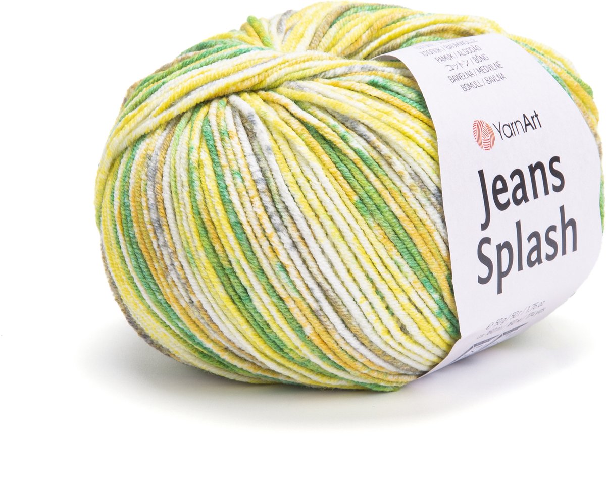 YarnArt Jeans Splash - 55% Katoen 45% Acryl - voor Haken en Breien - 50g / 160m - Kleur 948