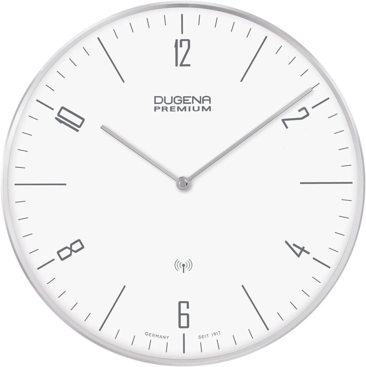 SnelShoppen - Wandklok 32 cm - Radiogestuurde Klok - Metaal Huis - Modern Design - Perfect voor Woonkamer, Keuken en Kantoor
