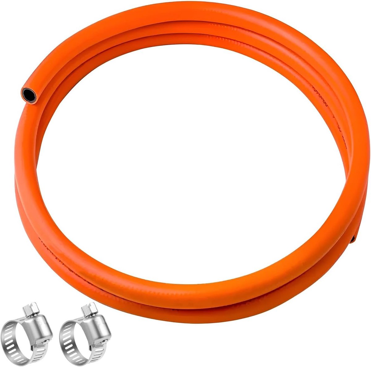 standaard gasslang, 2 m, 8 mm lang | Gasslang van pvc, binnengat van 8 mm, met 2 clips