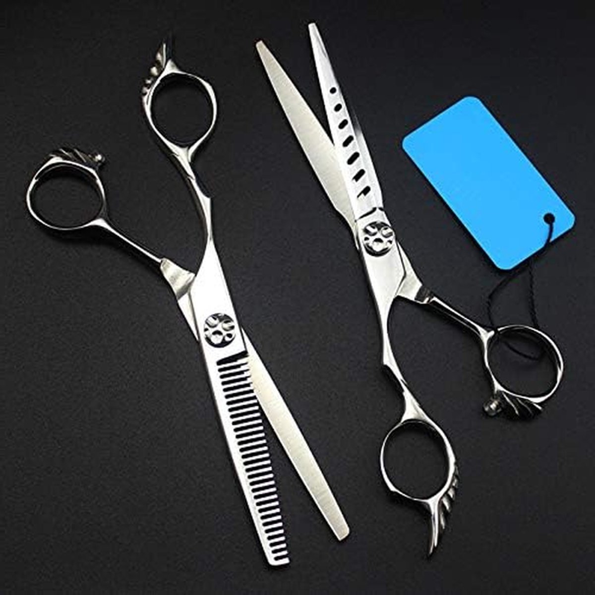 Professionele Tondeuse Set - Kappersschaar Effileerschaar - Haar Knippen - Japans 440c Staal - 15 cm - Zilver
