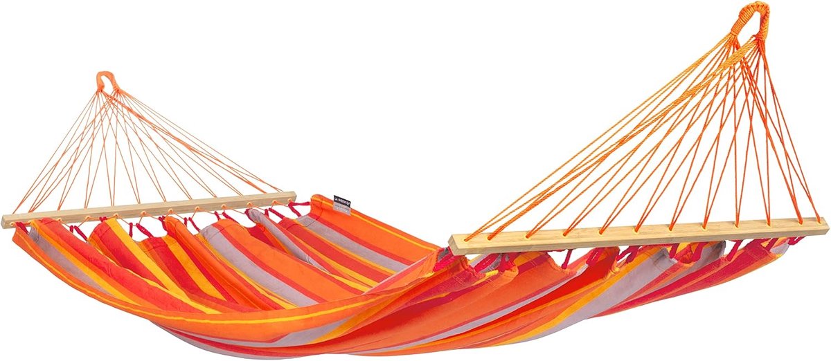 SnelShoppen - Weerbestendige Hangmat met Spreiderbalk - Alisio Toucan - Enkelpersoons Hangmat - Ideaal voor Tuin, Camping en Binnengebruik - Kleur: Mu