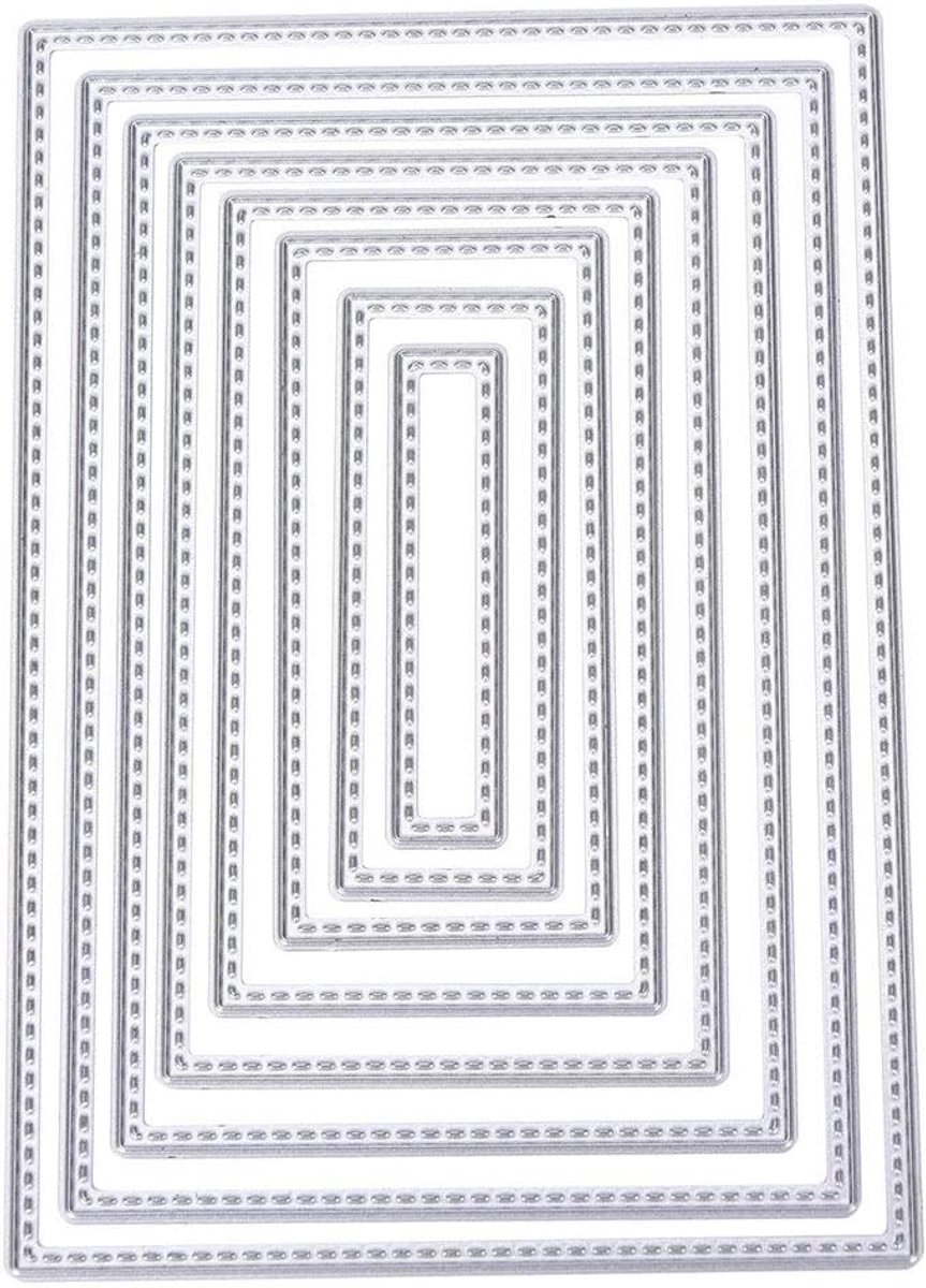 8 stuks Rechthoeken Stansmessen, U-horizon Cutting Dies