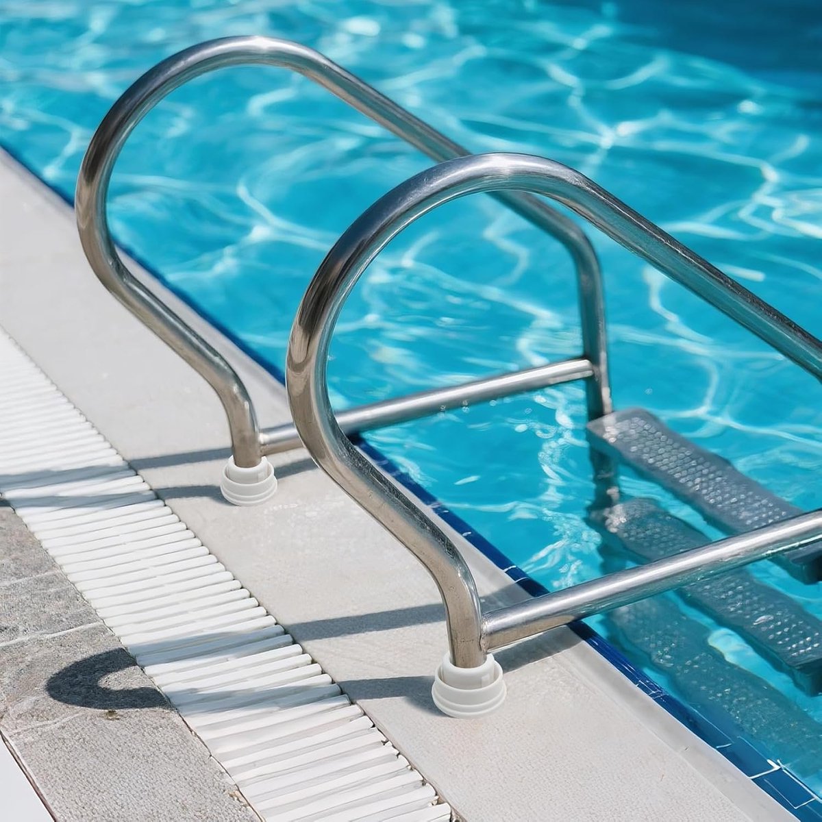 Rubber buffer zwembadladder 2-pack - Wit - Antislip en duurzaam - Verhoogt veiligheid bij gebruik - ShopVlot