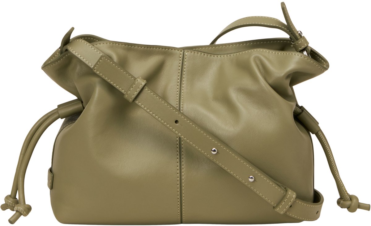 Marc O'Polo Leren schoudertas Simona Leather Crossbody Bag Pure Sage kaki