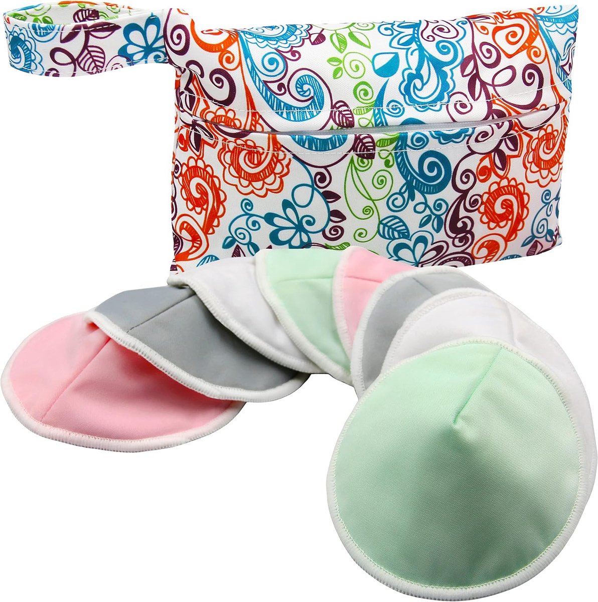 Vrouwen Nursing Pads - 8 wasbare pads + natte tas + waszak