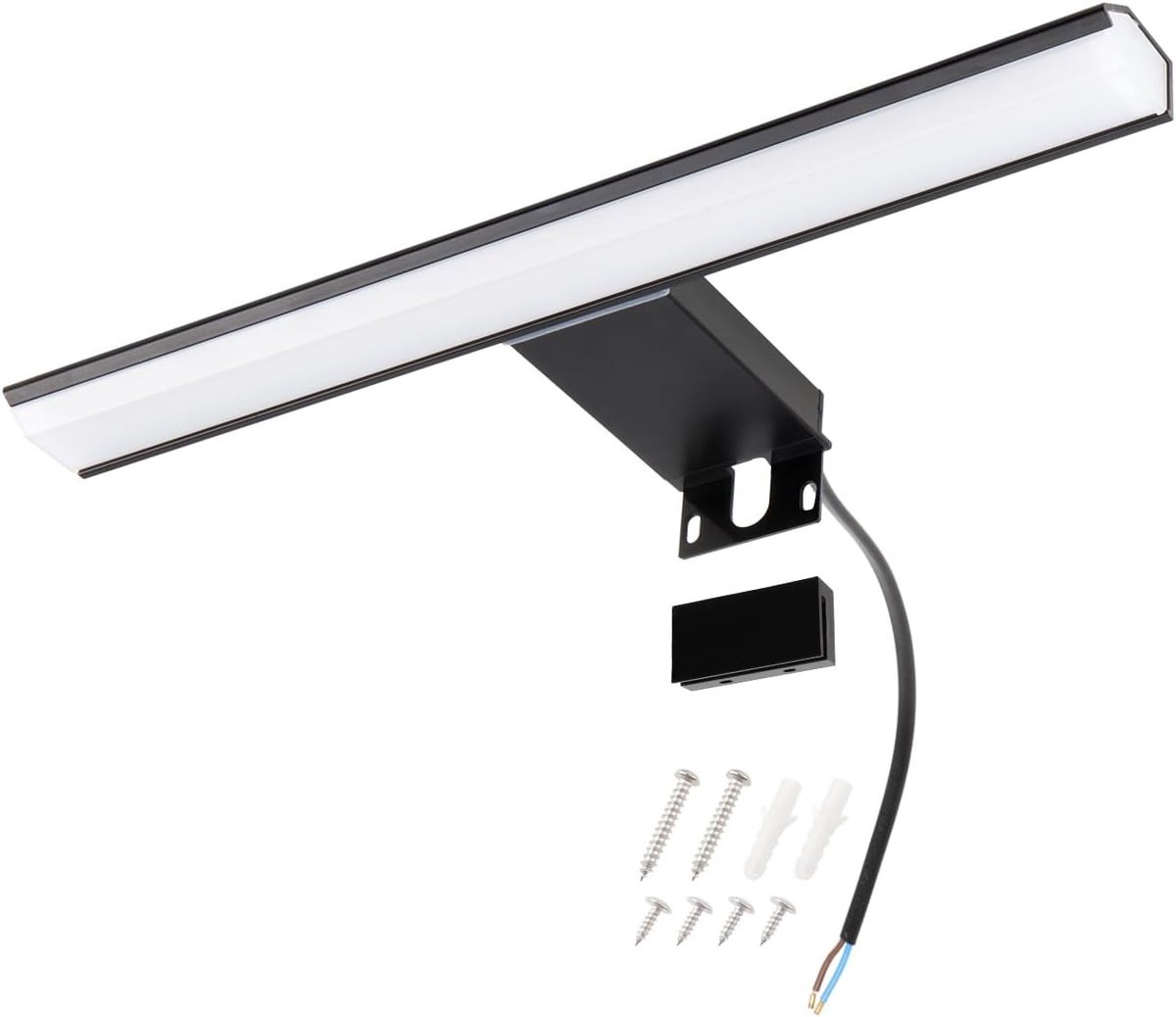 LED Badkamerspiegellamp - Zwart - 580 Lumen - IP44 Waterdicht - 30cm