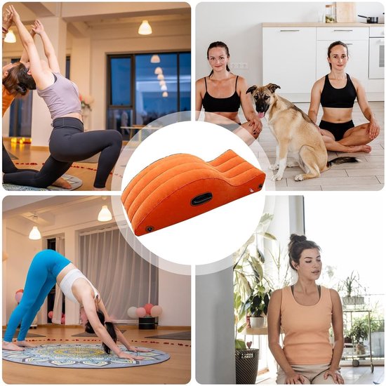 Opblaasbare Yoga Lounge - Pilates Stoel - Oefenen en Ontspannen - Ondersteunende Yogahoudingen - 21.5 x 20.4 x 20.4 cm — afbeelding 3