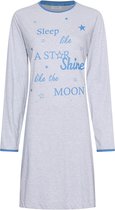 MyRebelle - Nachthemd - Starry Nights - Katoen - Blauw/Wit - Gestreept - Maat 42