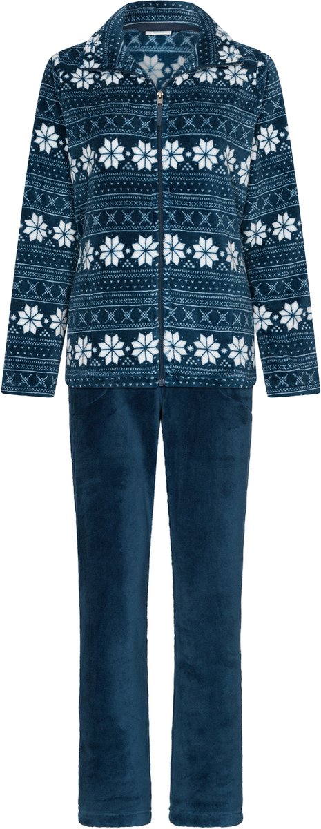 MyRebelle - Huispak - Snowy Sparkle - Fleece - Blauw - Rits - Maat 36