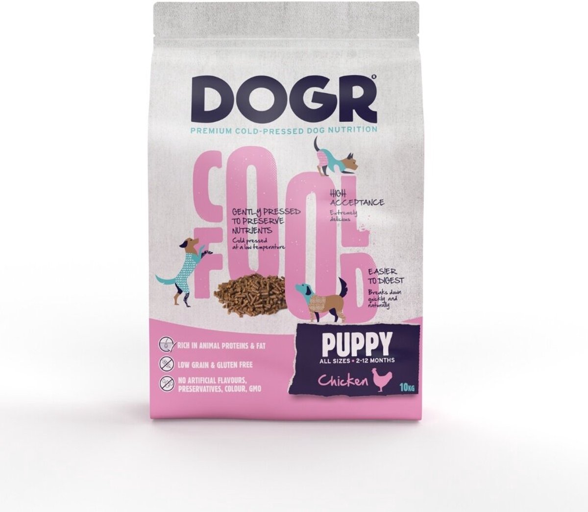 DOGR Dogr Puppy Chicken Koudgeperste Brok 10Kg