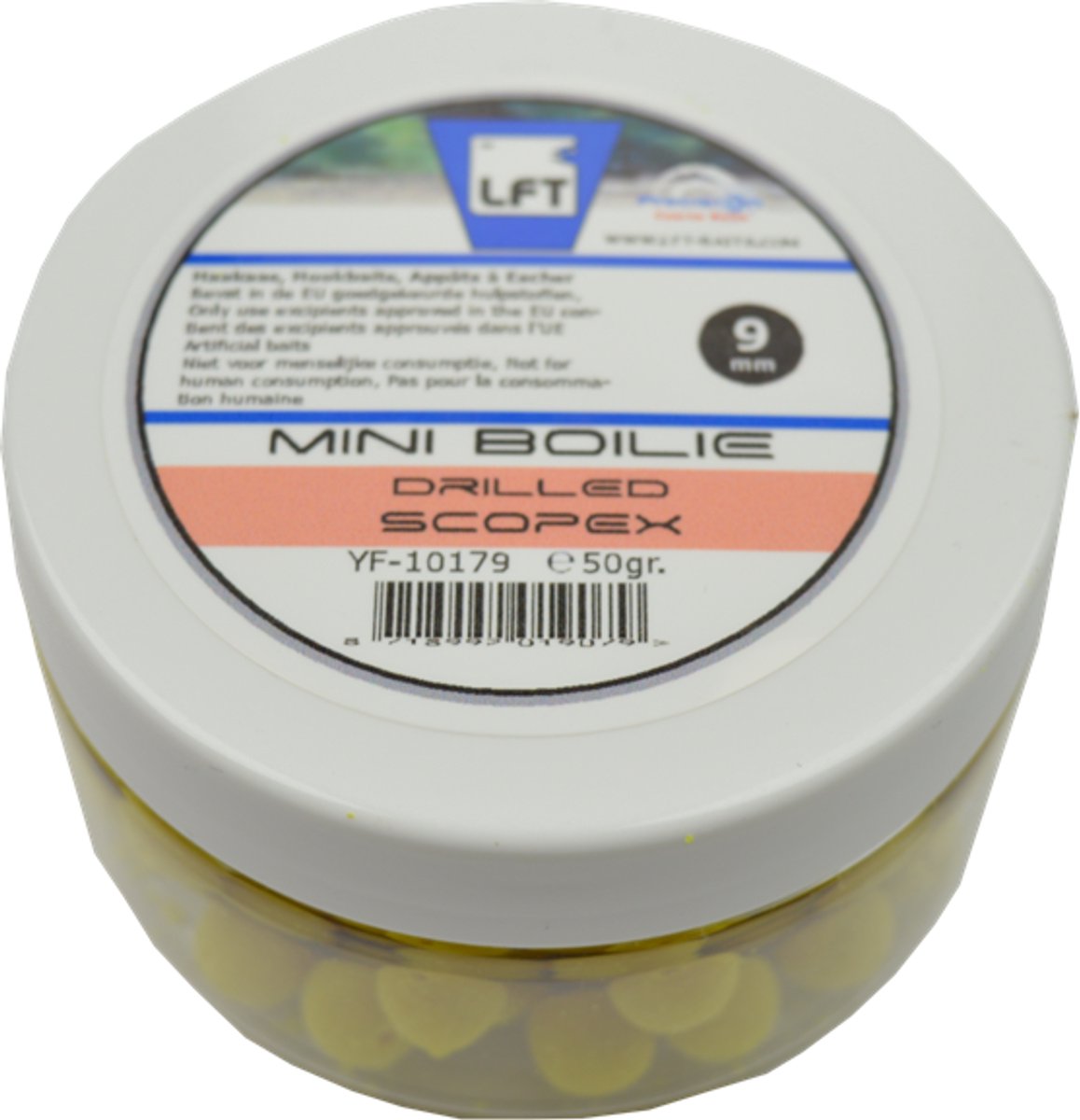 LFT Precision Drilled Mini Boilies 50gram 10mm Scopex