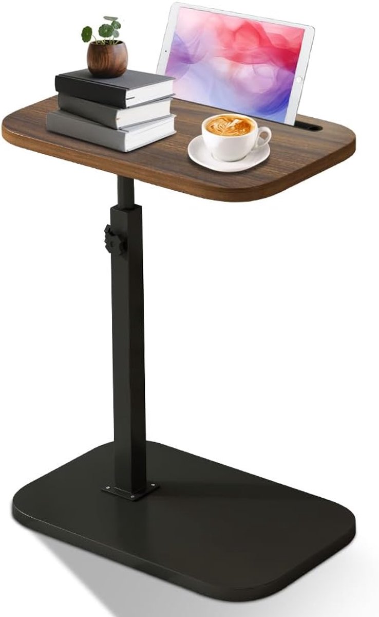 Bijzettafel C Vorm - 360° draaibaar - Hoogte verstelbaar - Perfect voor op de bank of in bed - ShopVlot