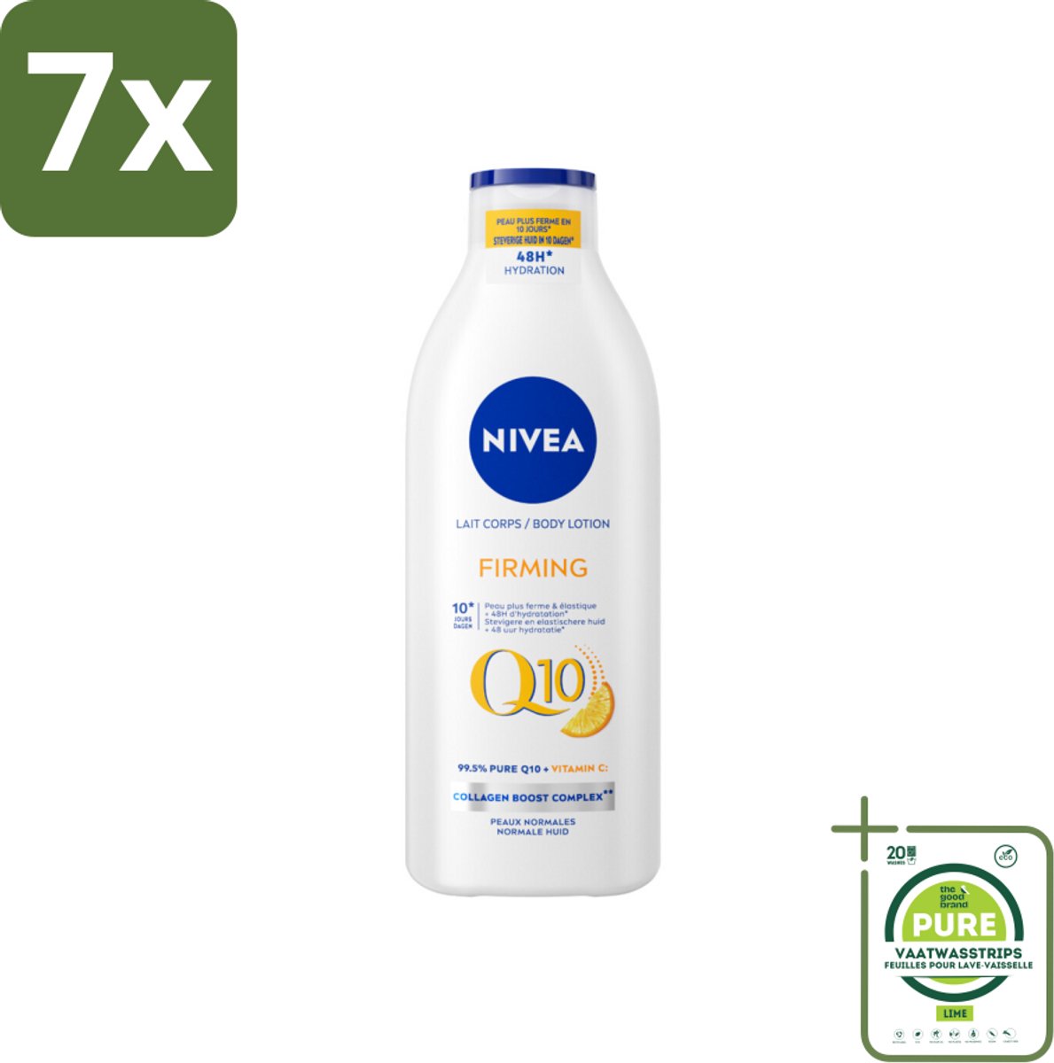 7 x Nivea - Q10 - Verstevigende Bodylotion - Vitamine C - 48 uur Hydratatie - Voor Normale Huid - 400 ml - Grootverpakking - NIVEA Q10 - Bodylotion - Verstevigende Lotion - Vitamine C - Hydratatie