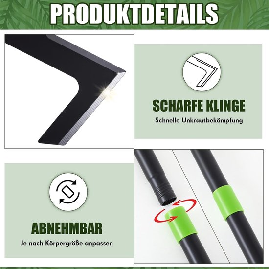 Onkruidschraper 60-160 cm met Handvat voor het Verwijderen van Onkruid en Mos tussen Voegen en Straatstenen van Merkloos	 — afbeelding 3
