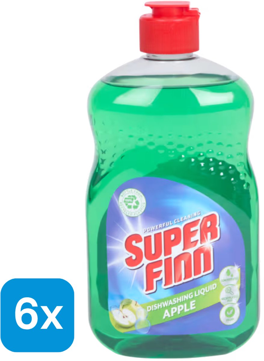 Superfinn afwasmiddel appel ( 6x ) stuks