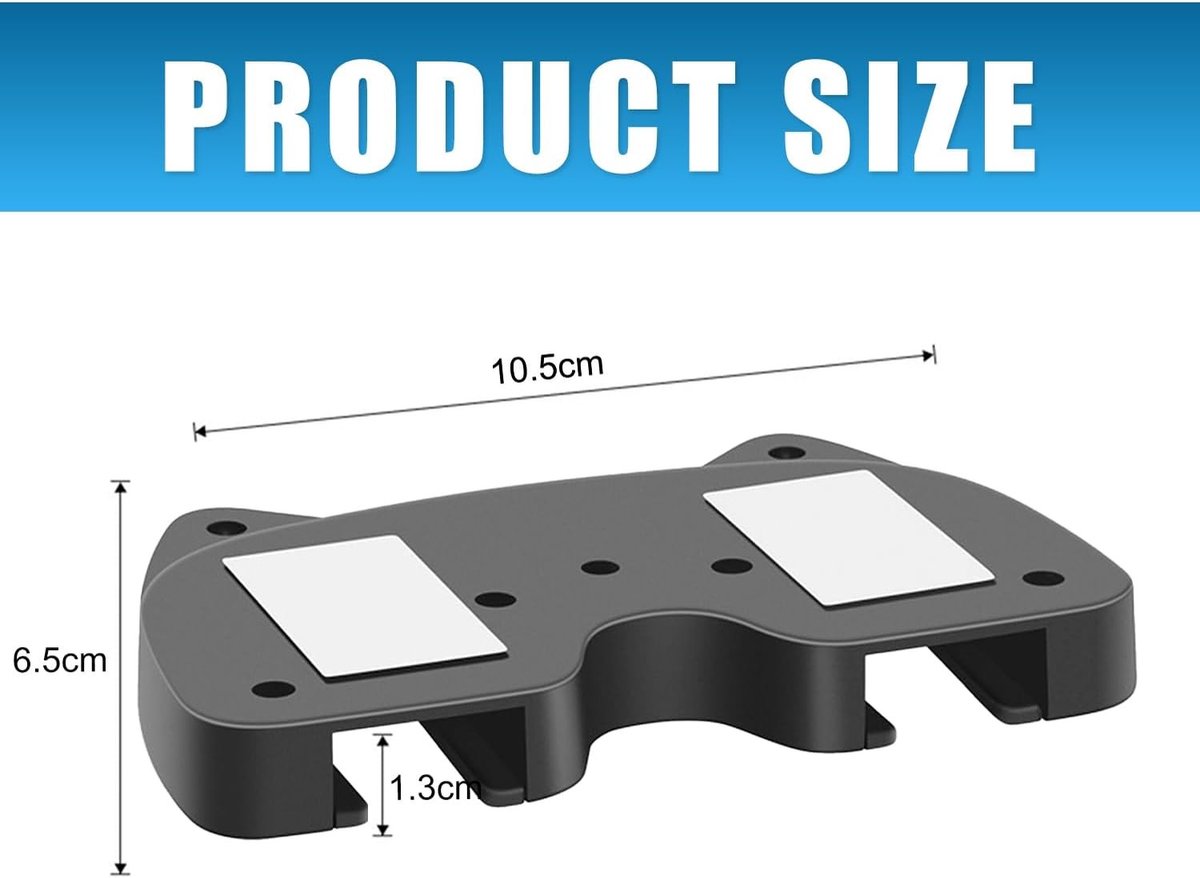 Thijox - Babotech Controller Houder Wandhouder/Onder tafel Set van 2 Zwart - Organizer voor Xbox Series X, Switch en Universele Controllers