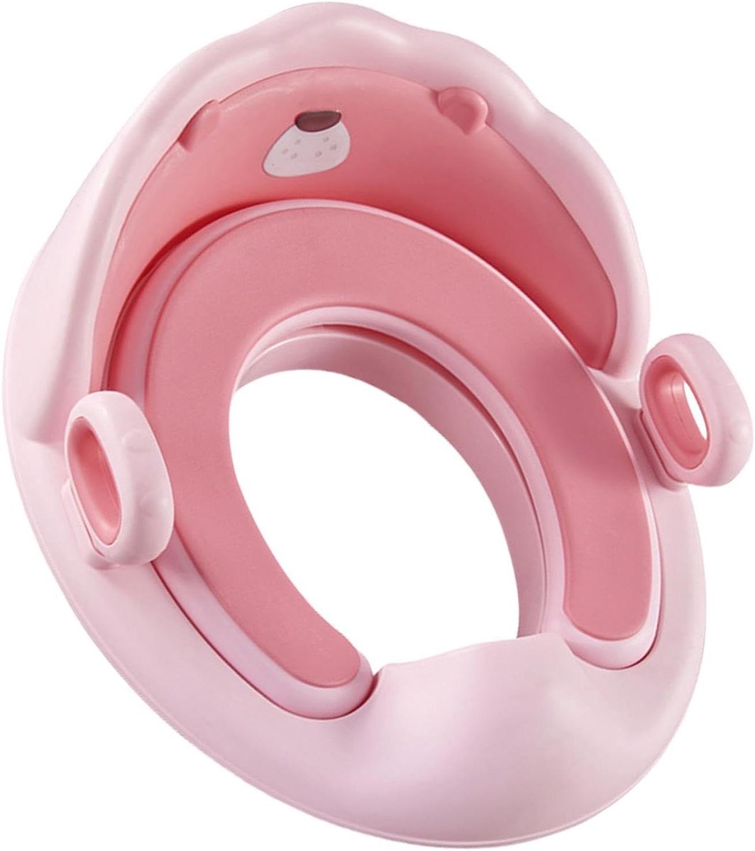 Kinder Toiletbril - Potty Trainer Zitting - Zindelijkheidstraining - Met Urine Opvang - 38.5 x 38.2 cm - Roze