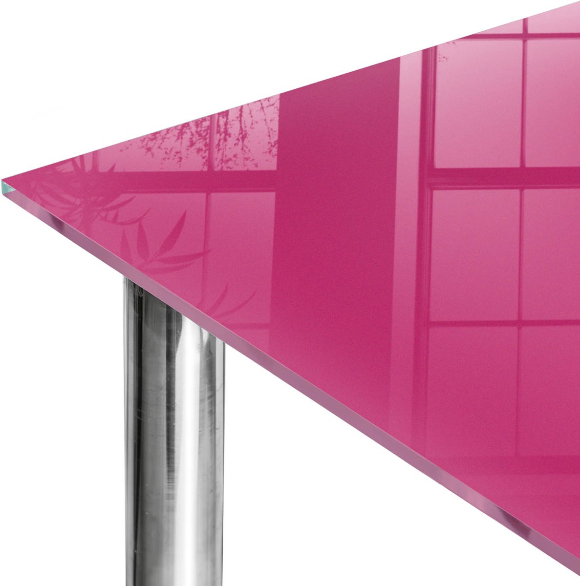 ArtPrintCave Intens roze Glazen Tafelblad 60x60 cm - Tafelblad Rechthoek - Roze Keukentafel - Achtergronden en patronen Glasplaat
