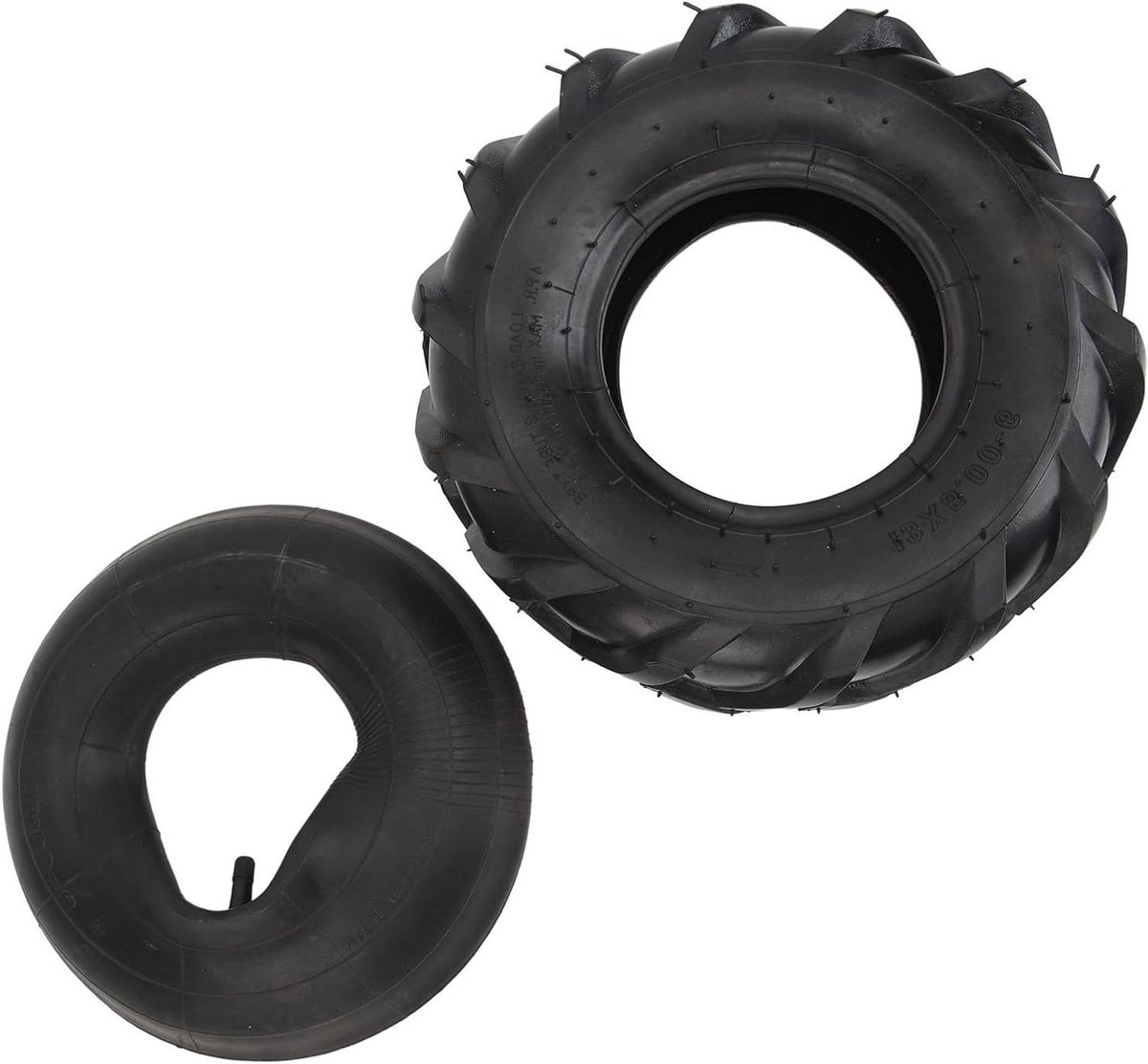 Buitenband Binnenband - Verdikt Rubber Band - Terrein Rijden - Schokabsorberend Grip Patroon - 13x5.00-6 - Zwart
