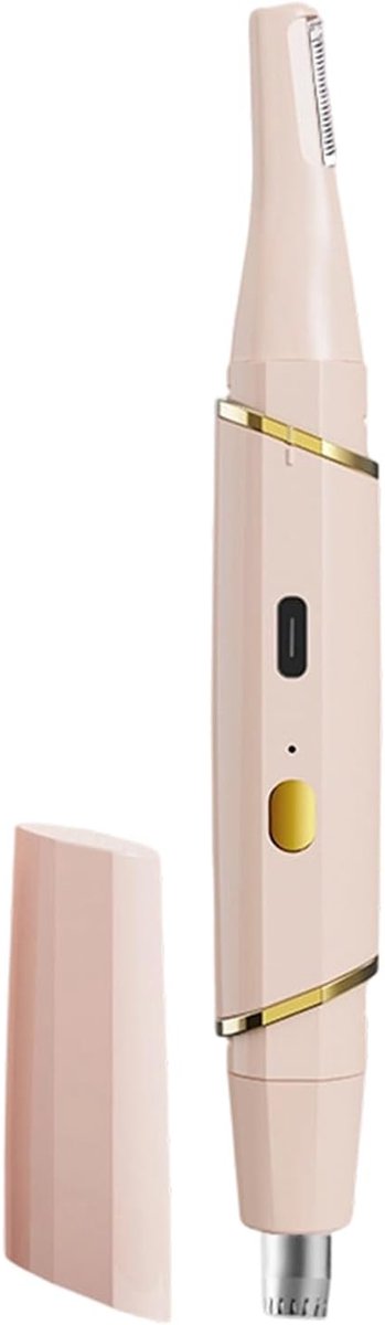 Elektrische Wenkbrauwtrimmer - Neustrimmer Gezichtshaar - Gezichtsverzorging Thuis - Dubbele Kop Precisie - 18 x 4 x 2 cm - null