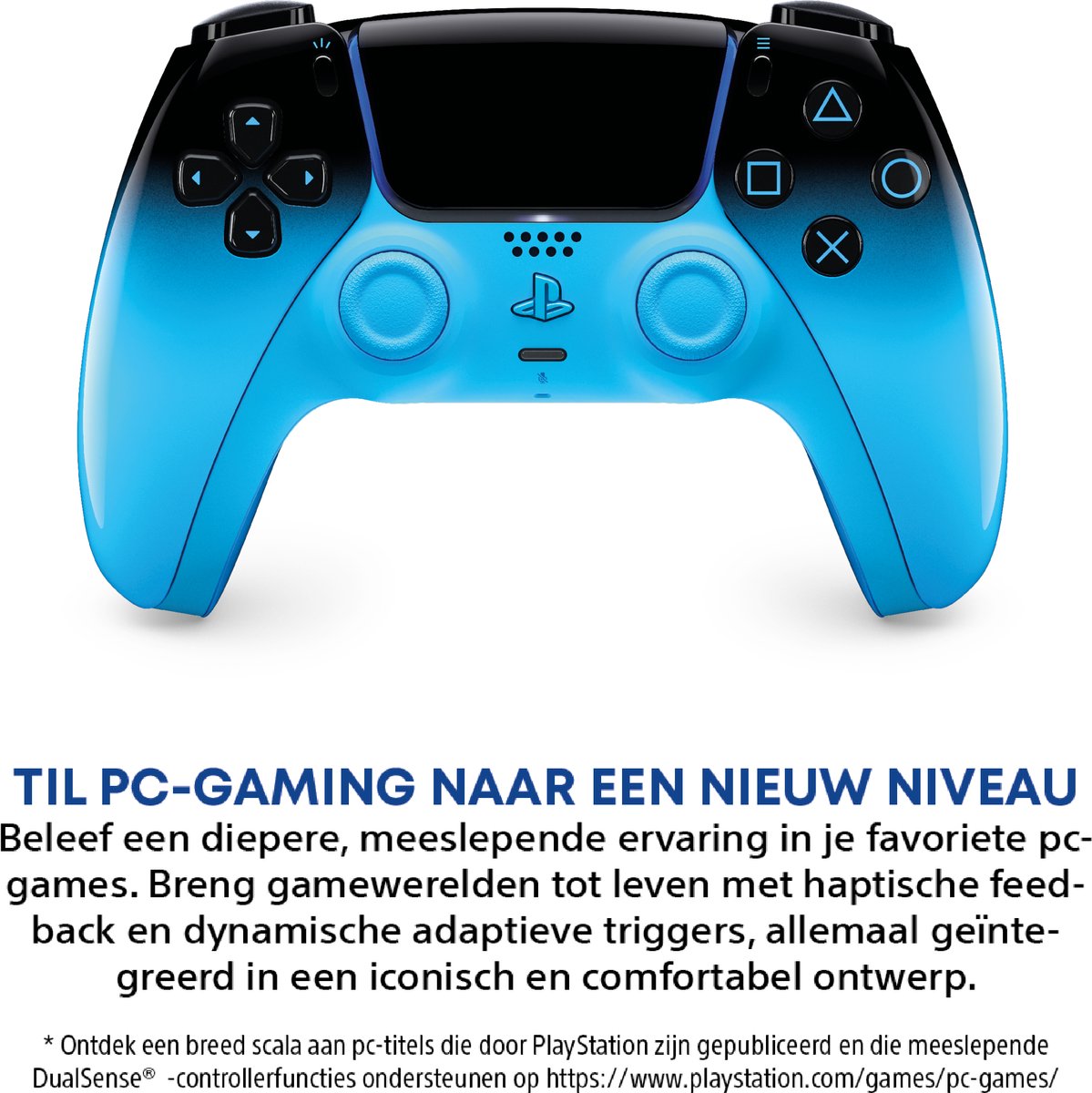 Sony PS5 DualSense Draadloze Controller - Starlight Blue – foto 4