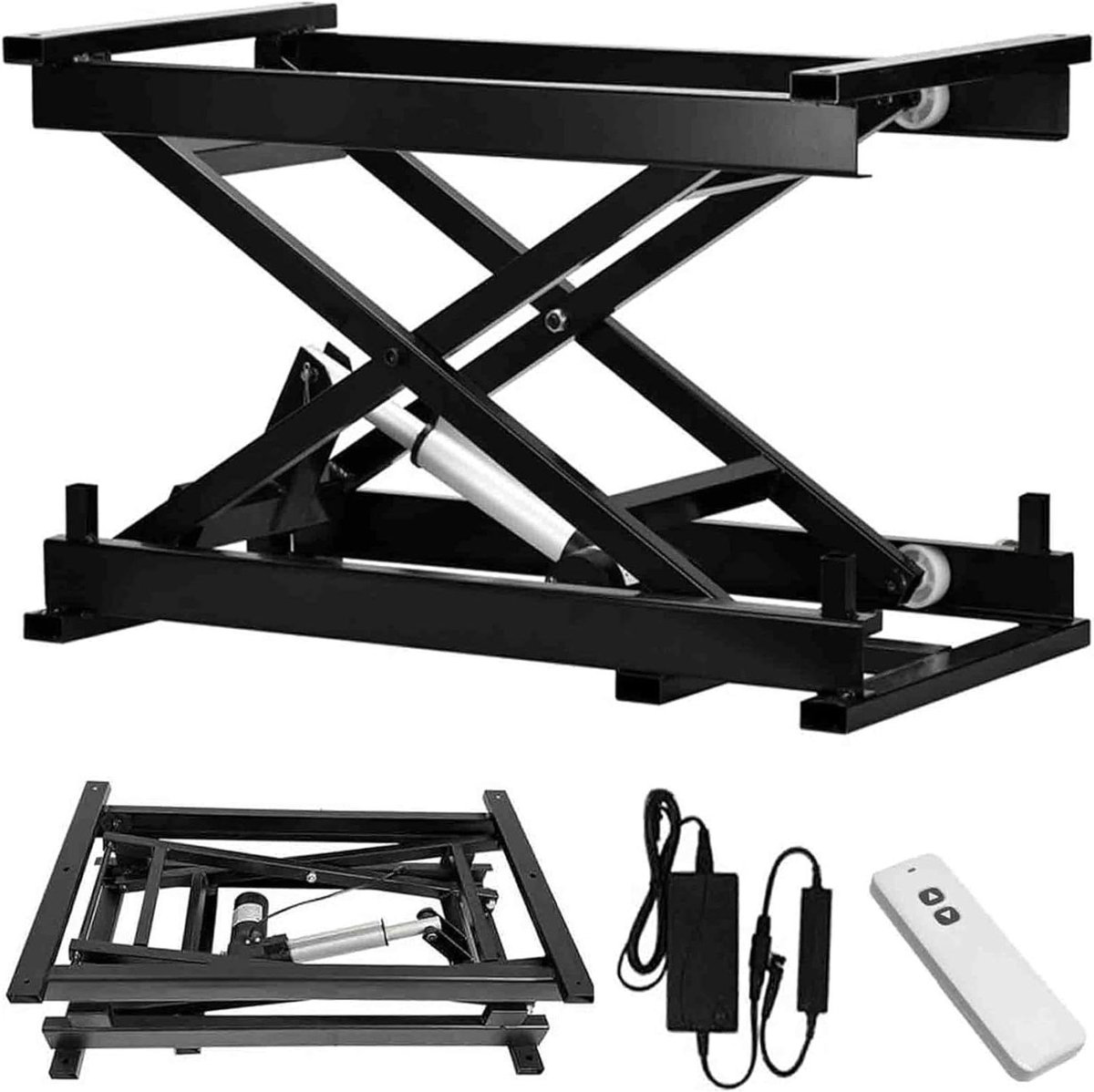 Elektrische Heftafel - Schaarheftafel Lift - Materiaal Behandelen - Elektrisch Verstelbaar - 330 lbs capaciteit - Zwart