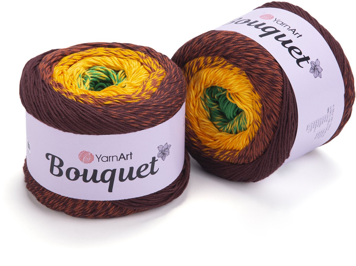 YarnArt Bouquet Verloopgaren (Gradient Cake) - 100% Katoen - voor Haken en Breien - 250g / 500m - Kleur 721