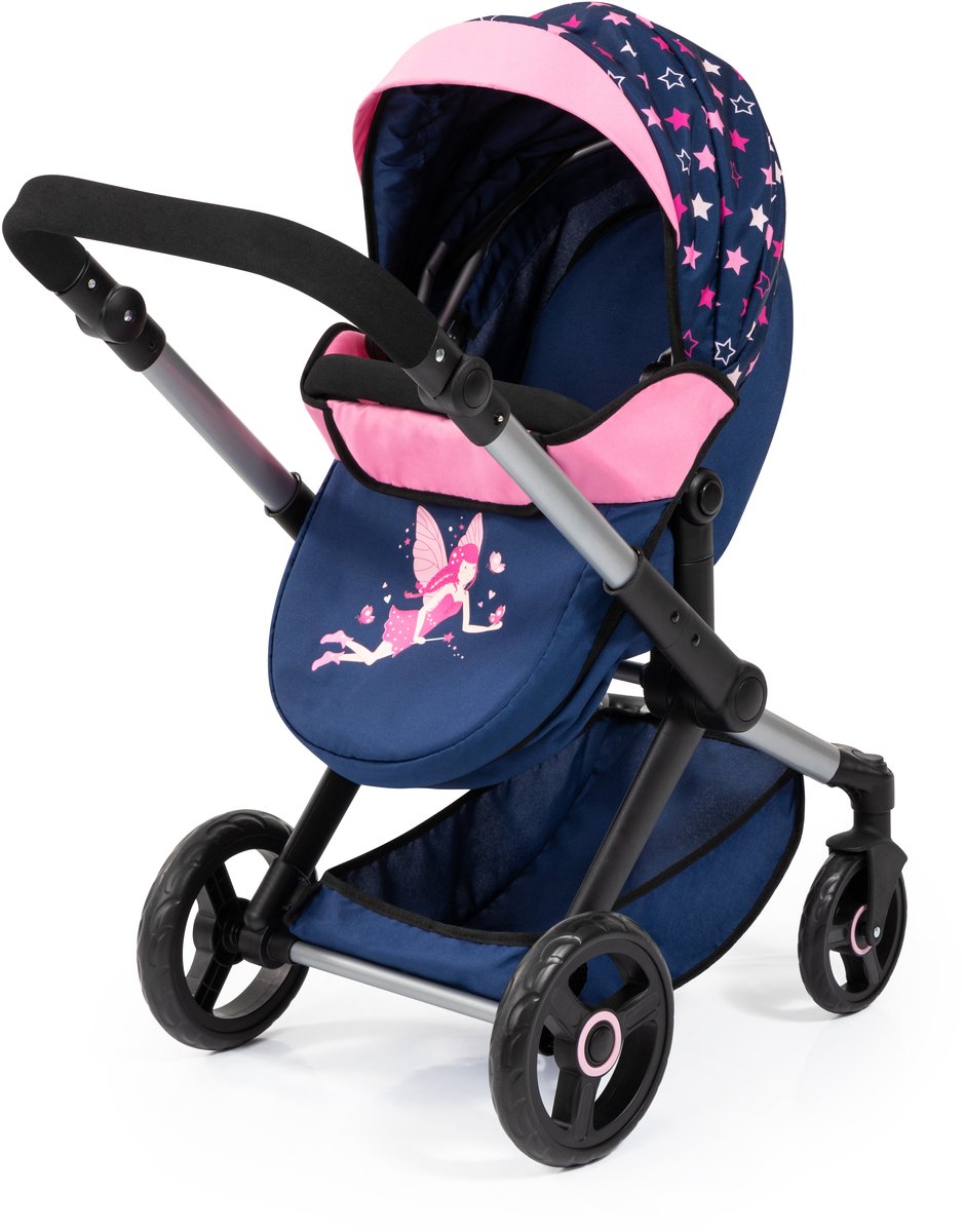 Bol.com Bayer Design - Combi Poppenwagen Xeo, tas, blauw, roze, fee aanbieding