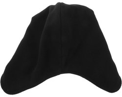 Warme Slaapmuts - Fleece Hoofdbedekking - Bescherming tegen Kou - Huidvriendelijk Fleece Materiaal - 26 x 21 cm - Zwart