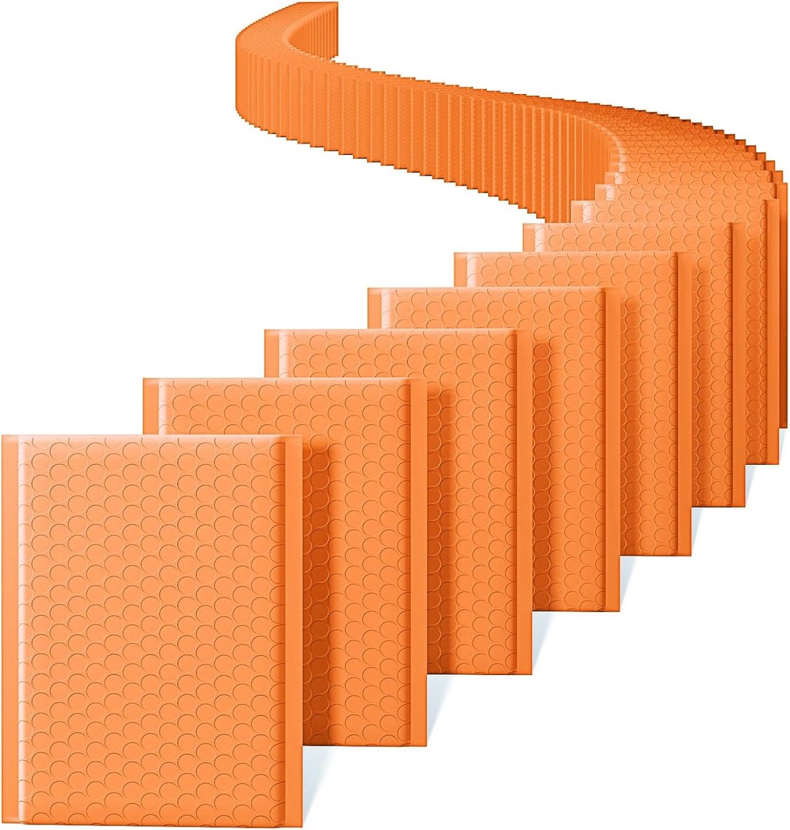 Bubbelenveloppen Oranje 15 x 25 cm - 50 stuks - Zelfsluitende Luchtkussen Verzendzakken voor Webshops en Bedrijven