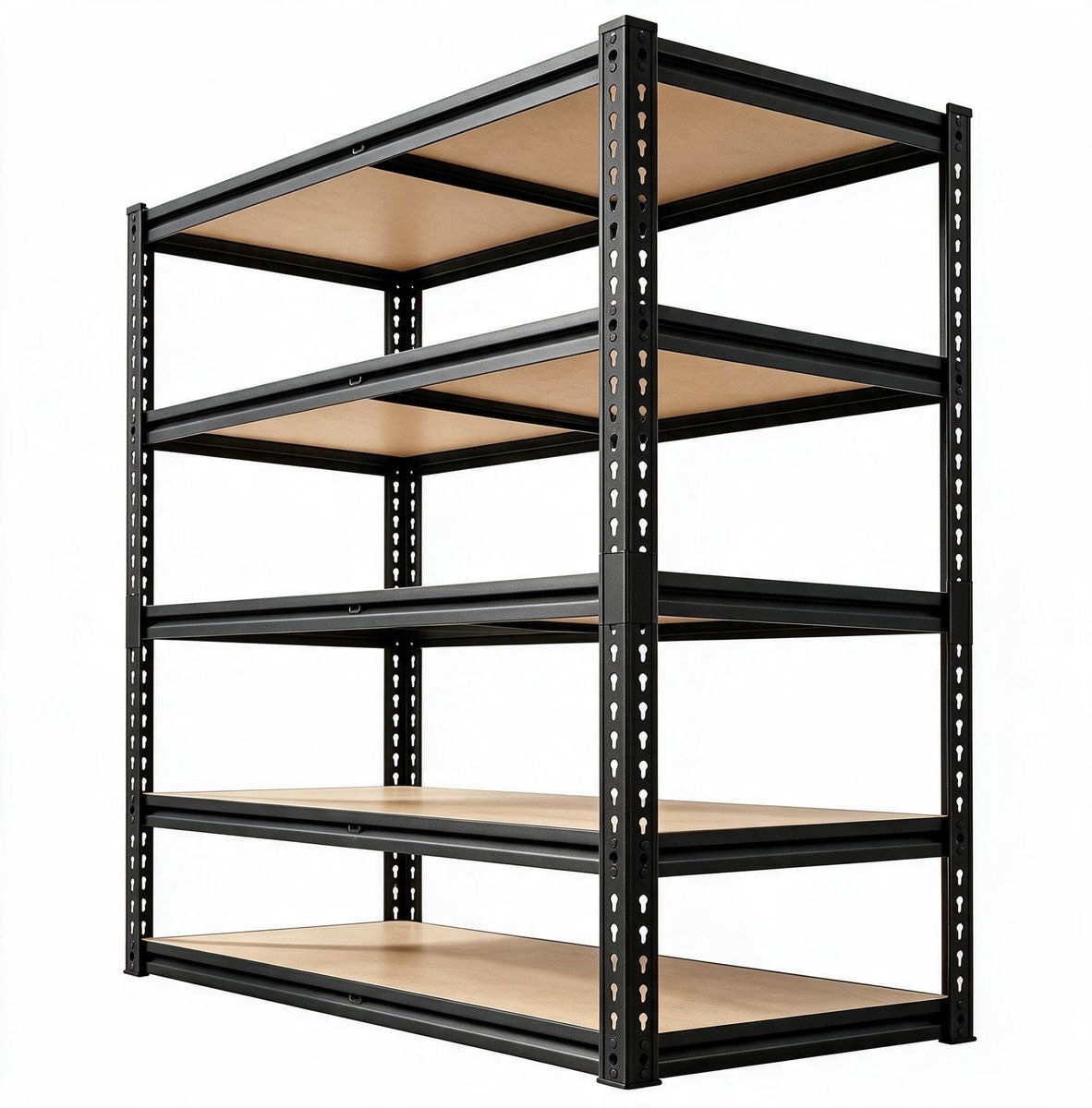 Danky 5-Laags Stelling - 122x61x183 cm - 1383KG - Split-design rek voor werkplaats en winkel