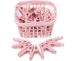 Wasknijpers Kledingclips - Handdoek Clips - Kleding Drogen - Antislip Grip - 30 Stuks - Roze