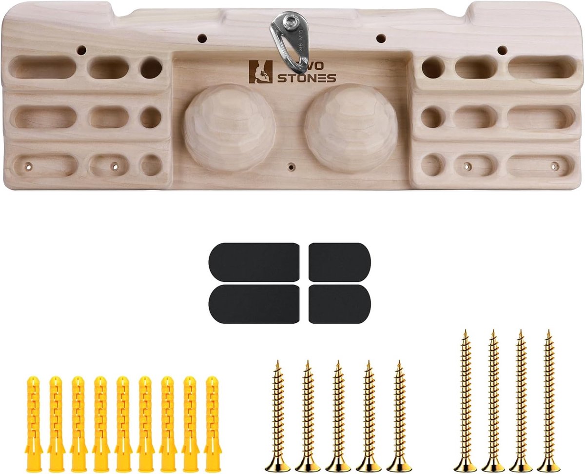 SnelShoppen - Klimwand met Hangboard Deurset | Klimgenot voor Klimmers | Multifunctionele Klimboard met Grip- en Vingersleuven | Duurzaam en Sterk | P